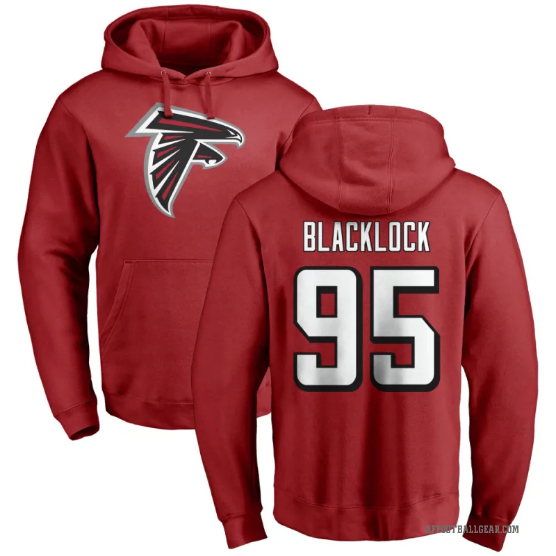 Ross Blacklock Youth Black Atlanta Falcons Pro Line Red Logo Pullover Hoodie