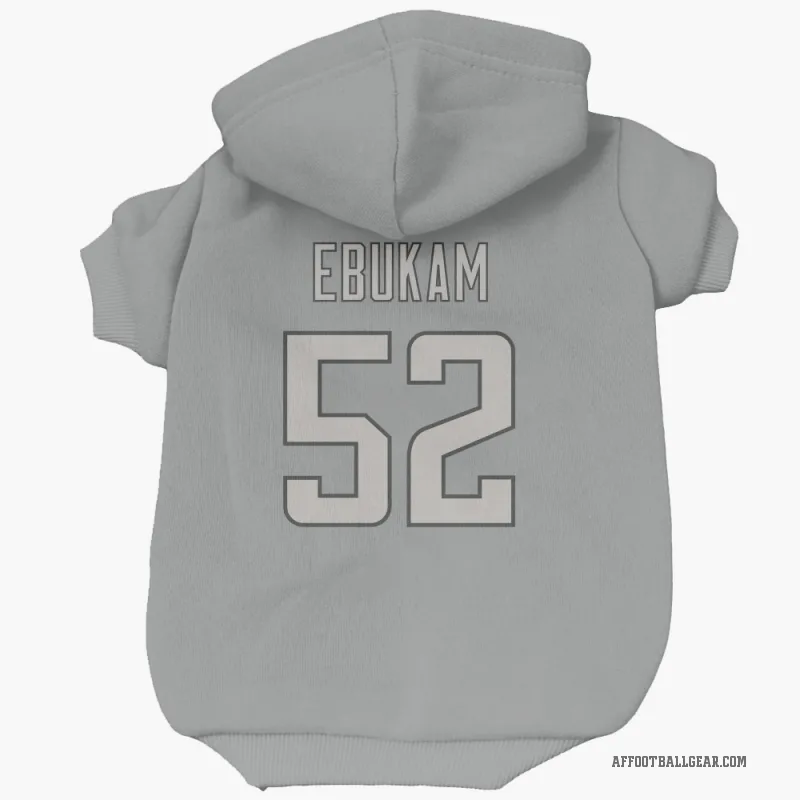 Samson Ebukam  Charcoal Atlanta Falcons  Cat & Dog Pet Hoodie