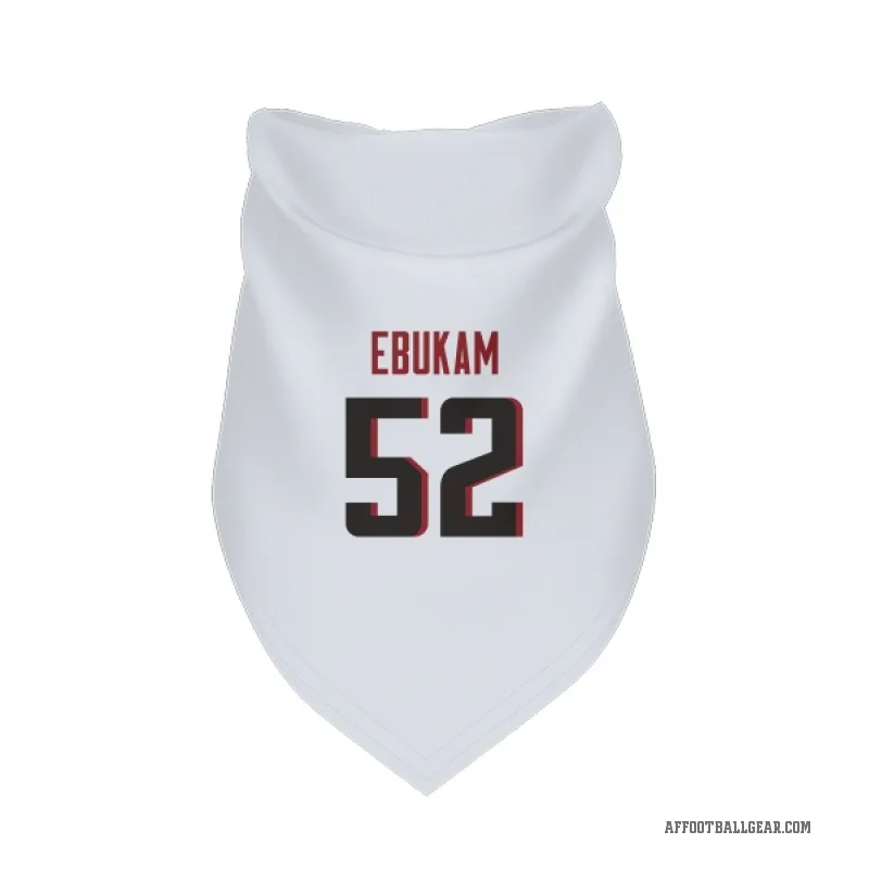 Samson Ebukam  White Atlanta Falcons  Cat & Dog Pet Bandana