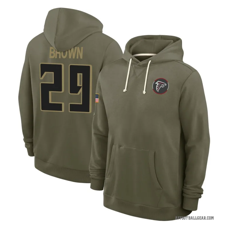 Sydney Brown Men's Brown Atlanta Falcons Olive 2025 Salute to Service Hoodie