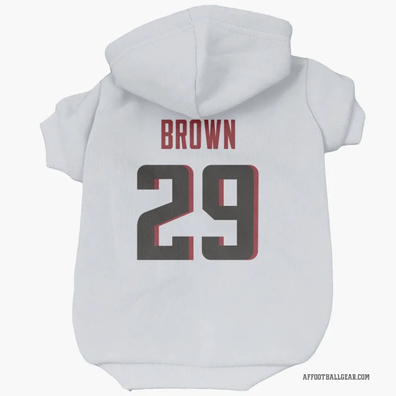 Sydney Brown  White Atlanta Falcons  Cat & Dog Pet Hoodie