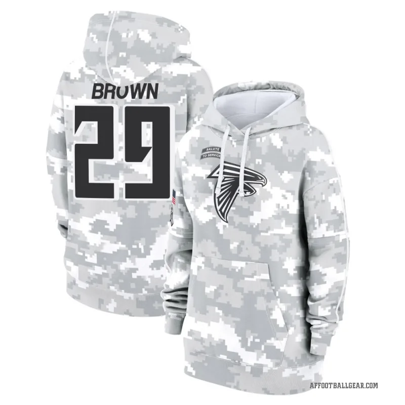 Sydney Brown Women's Brown Atlanta Falcons Arctic Camo 2024 Salute to Service Club Fleece Pullover Hoodie