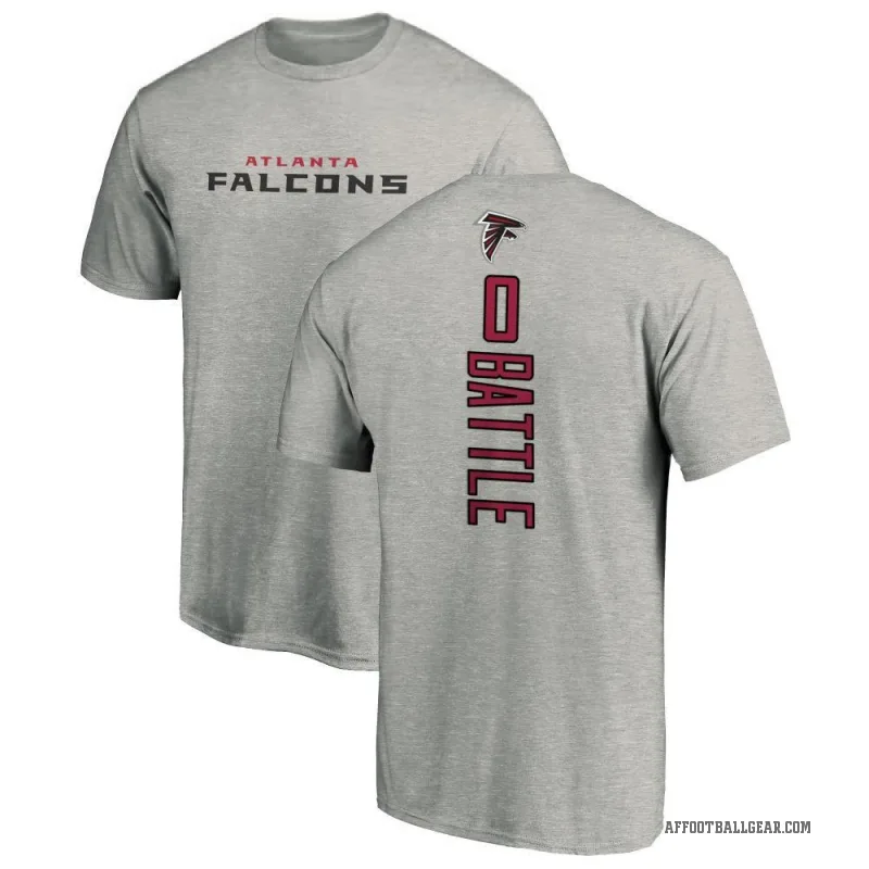 Trent Battle Men's Ash Atlanta Falcons Backer T-Shirt -