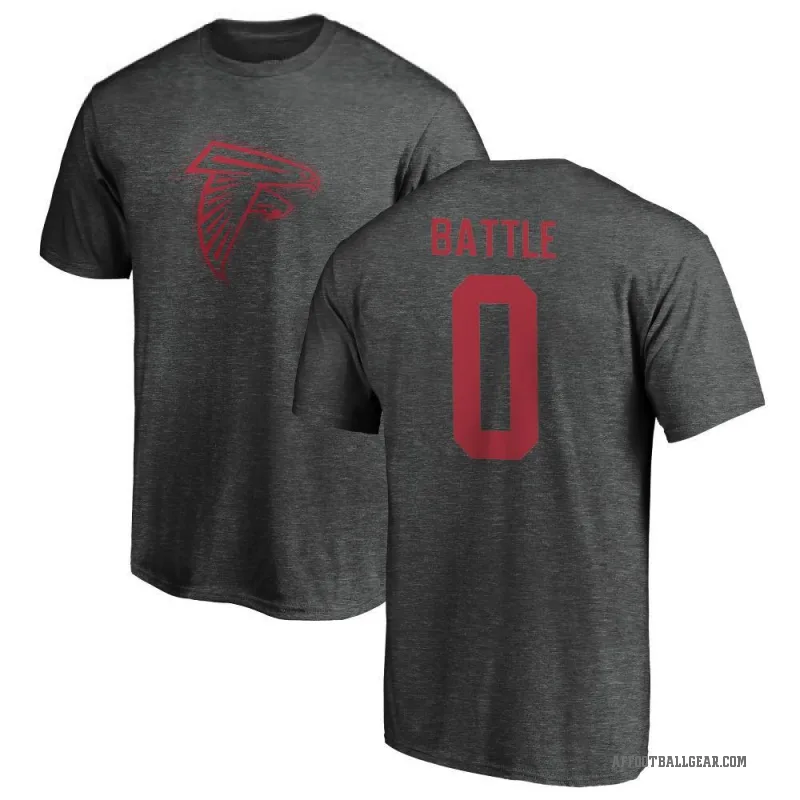 Trent Battle Men's Ash Atlanta Falcons One Color T-Shirt -