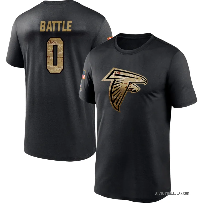 Trent Battle Men's Black Atlanta Falcons 2020 Salute To Service Performance T-Shirt