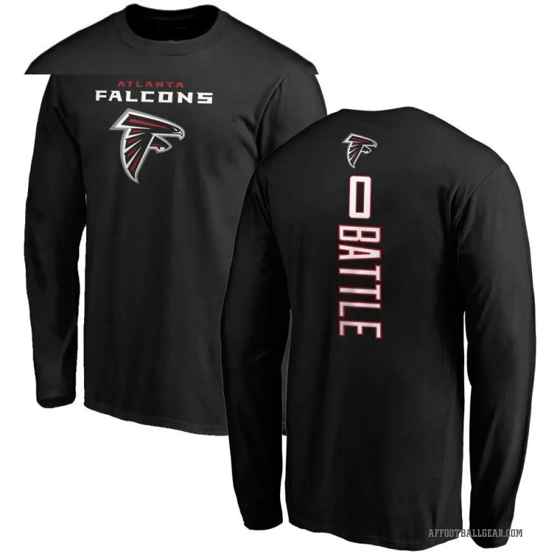 Trent Battle Men's Black Atlanta Falcons Backer Long Sleeve T-Shirt -