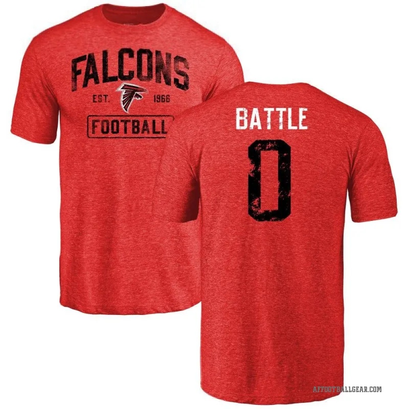 Trent Battle Men's Red Atlanta Falcons Distressed T-Shirt -