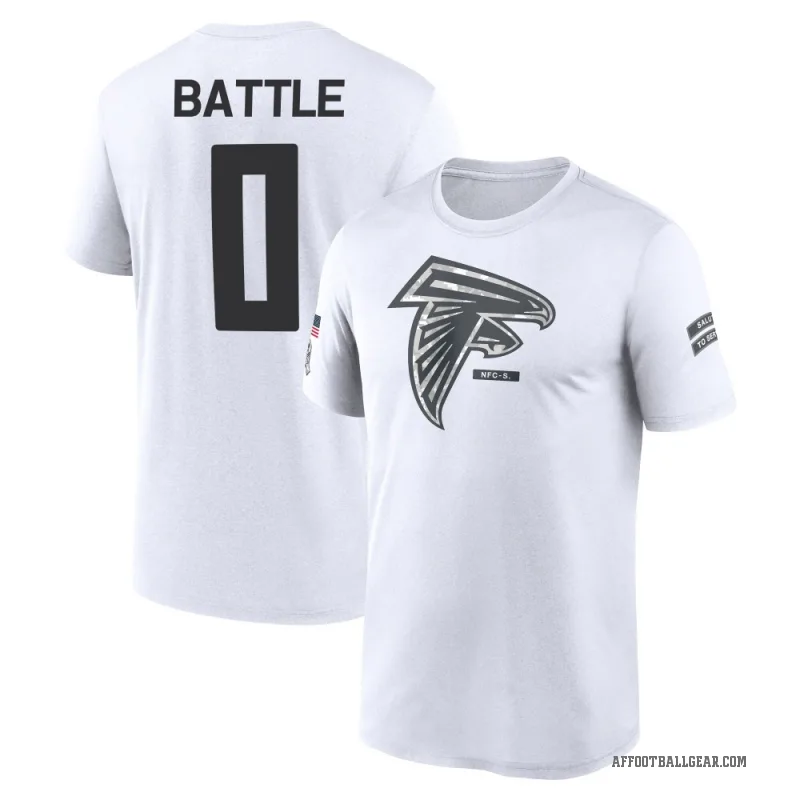 Trent Battle Men's White Atlanta Falcons 2024 Salute to Service Performance T-Shirt