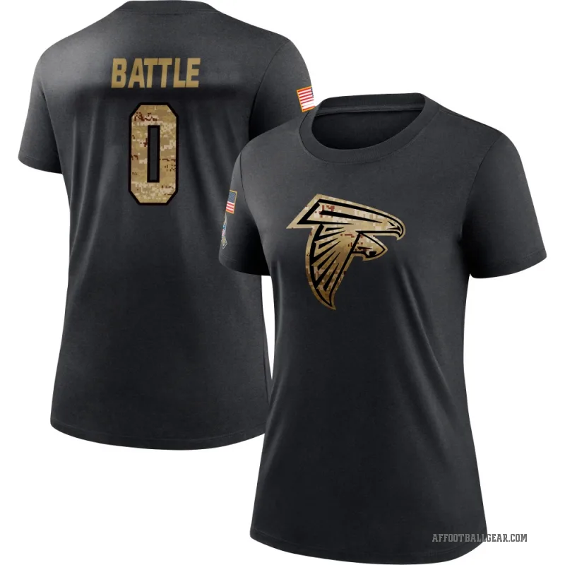 Trent Battle Women's Black Atlanta Falcons 2020 Salute To Service Performance T-Shirt