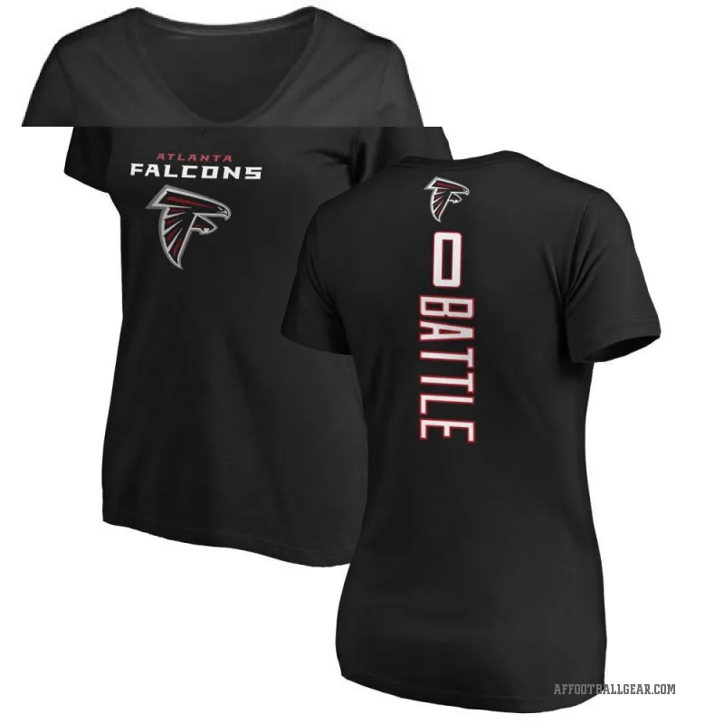 Trent Battle Women's Black Atlanta Falcons Backer Slim Fit T-Shirt -