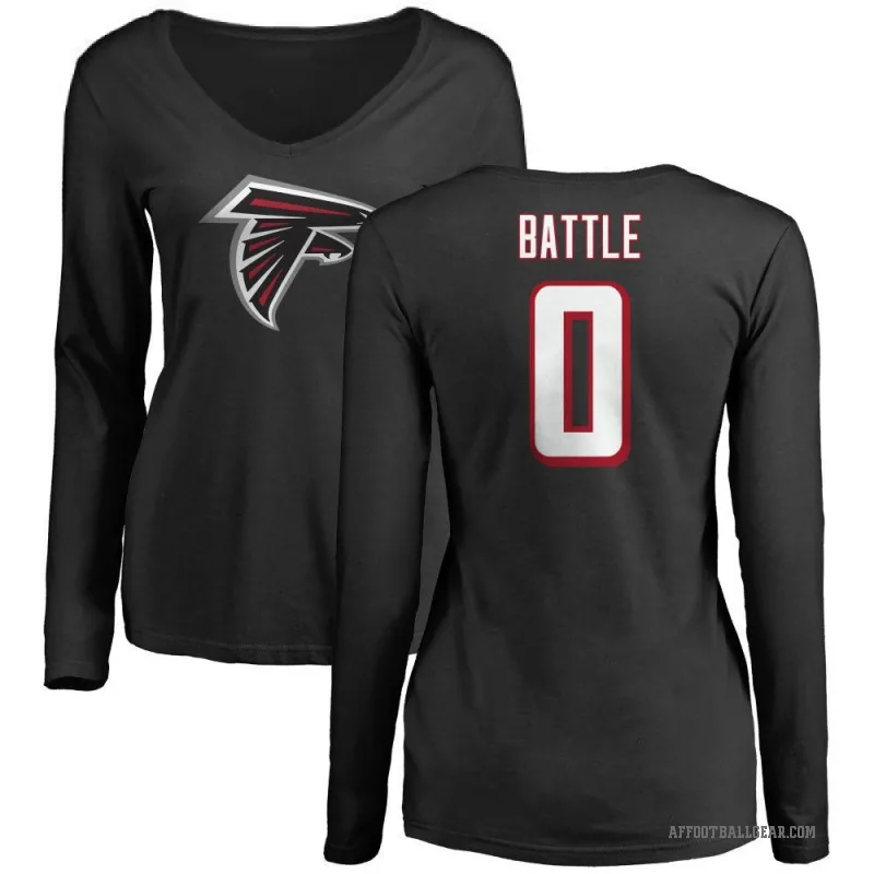 Trent Battle Women's Black Atlanta Falcons Logo Slim Fit Long Sleeve T-Shirt -