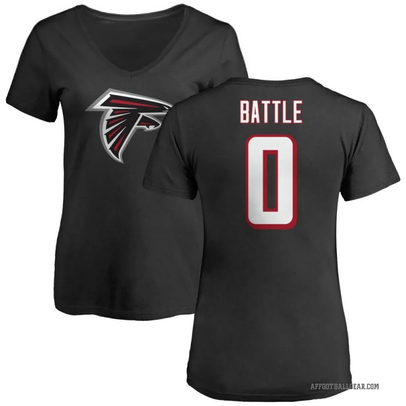 Trent Battle Women's Black Atlanta Falcons Logo Slim Fit T-Shirt -