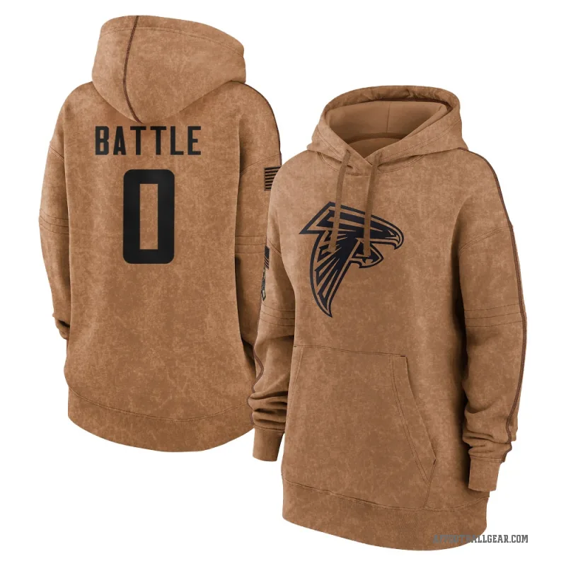 Trent Battle Women's Brown Atlanta Falcons 2023 Salute To Service Pullover Hoodie