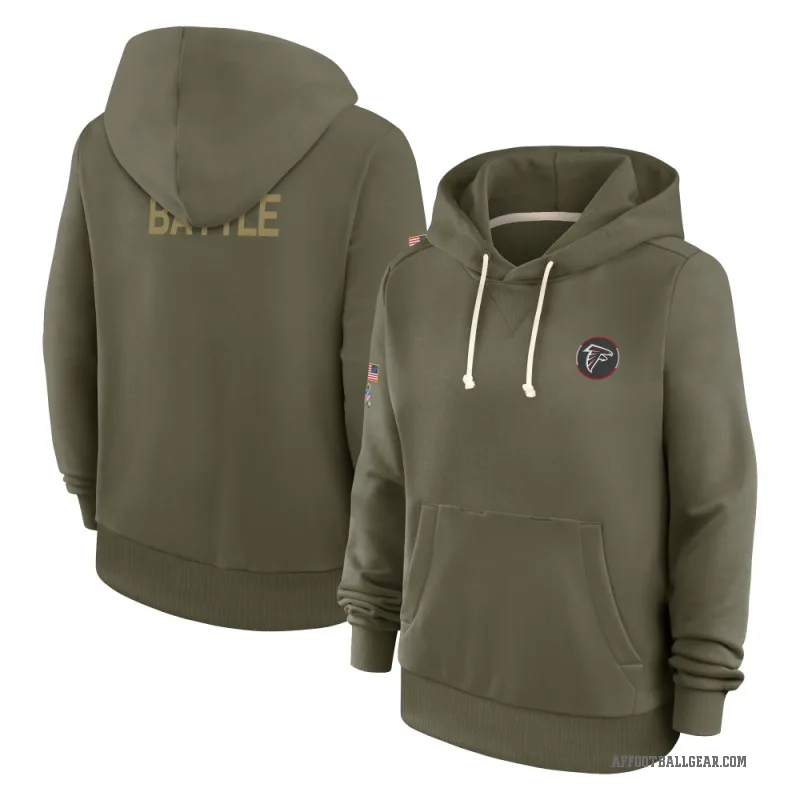 Trent Battle Women's Olive Atlanta Falcons 2025 Salute to Service Hoodie