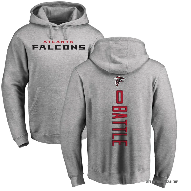 Trent Battle Youth Atlanta Falcons Pro Line Ash Backer Pullover Hoodie