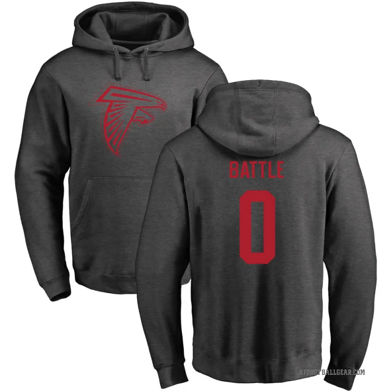 Trent Battle Youth Atlanta Falcons Pro Line by Branded Ash One Color Pullover Hoodie