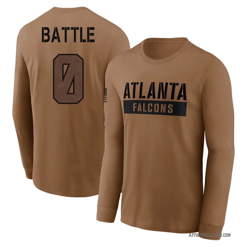 Trent Battle Youth Brown Atlanta Falcons 2023 Salute To Service Long Sleeve T-Shirt