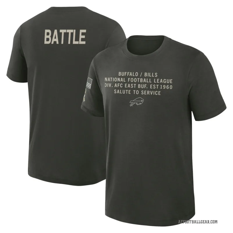 Trent Battle Youth Green Atlanta Falcons Dark/ 2025 Salute to Service Sideline Slub T-Shirt
