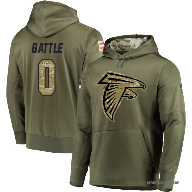Trent Battle Youth Olive Atlanta Falcons Salute to Service Pullover Hoodie