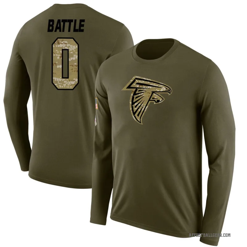 Trent Battle Youth Olive Atlanta Falcons Salute to Service Sideline Long Sleeve T-Shirt