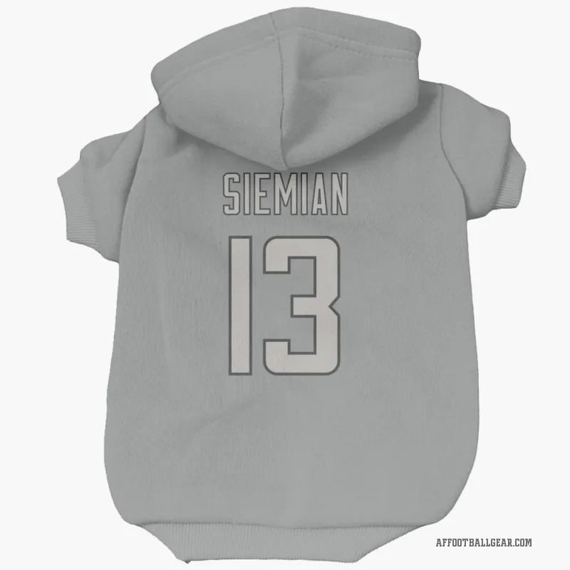 Trevor Siemian  Charcoal Atlanta Falcons  Cat & Dog Pet Hoodie