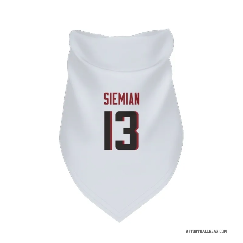 Trevor Siemian  White Atlanta Falcons  Cat & Dog Pet Bandana