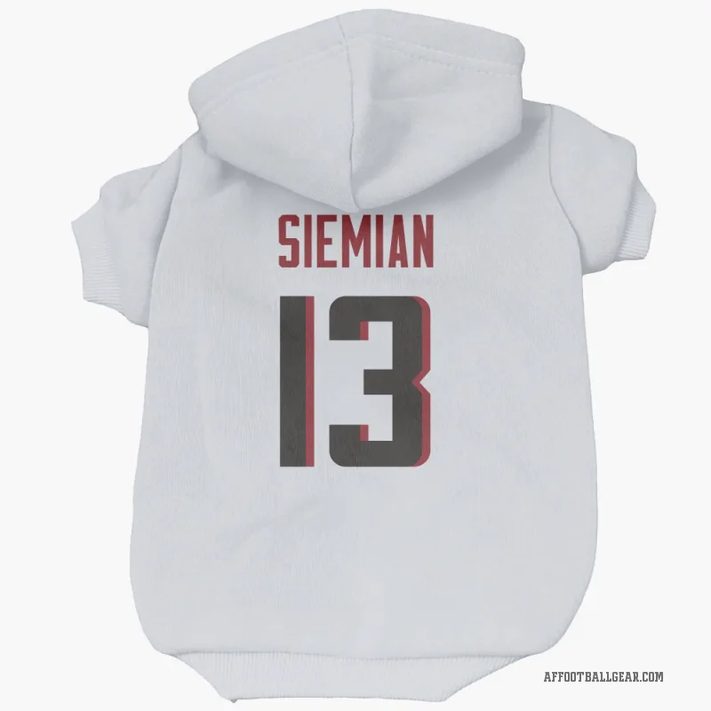 Trevor Siemian  White Atlanta Falcons  Cat & Dog Pet Hoodie