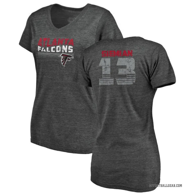 Trevor Siemian Women's Black Atlanta Falcons Retro V-Neck T-Shirt -
