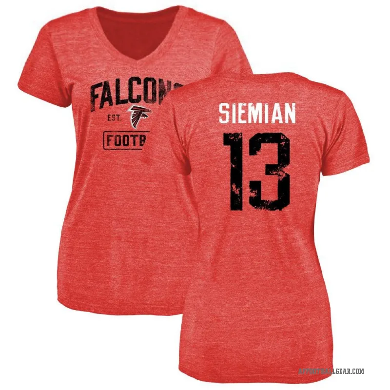 Trevor Siemian Women's Red Atlanta Falcons Distressed T-Shirt -