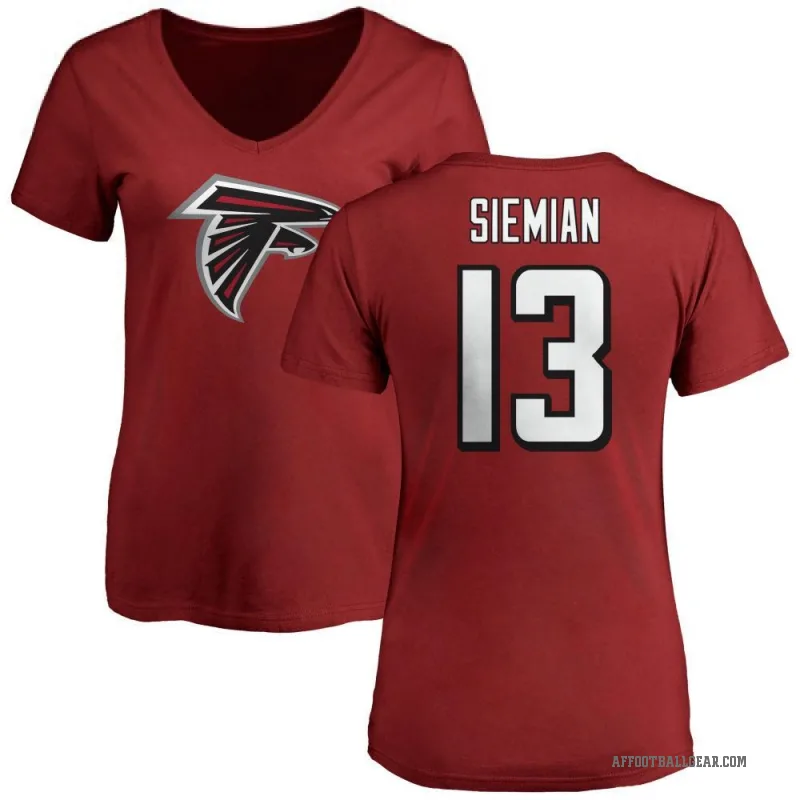 Trevor Siemian Women's Red Atlanta Falcons Logo Slim Fit T-Shirt -