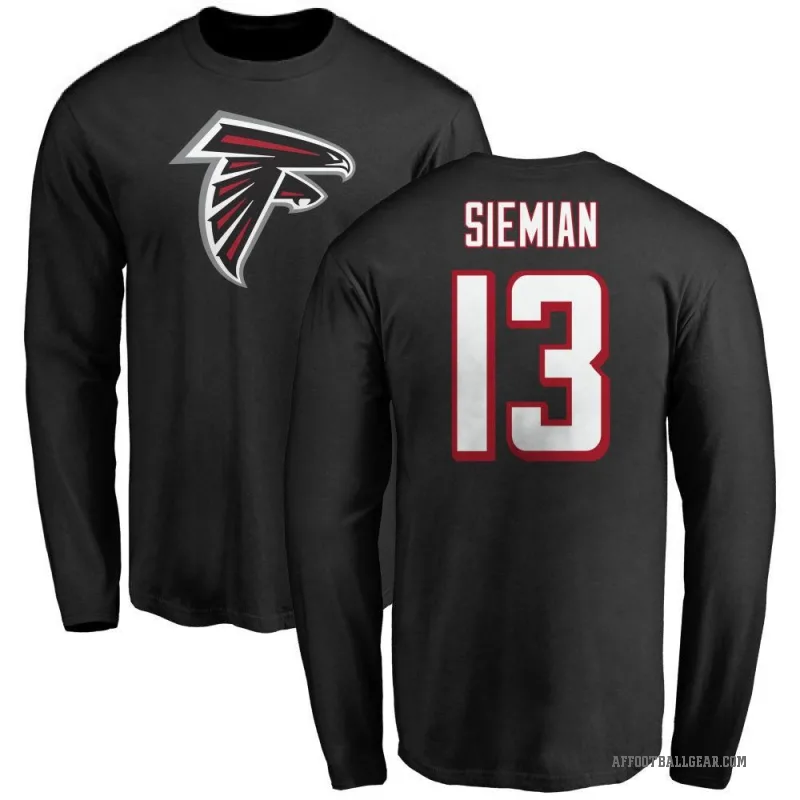 Trevor Siemian Youth Black Atlanta Falcons Logo Long Sleeve T-Shirt -