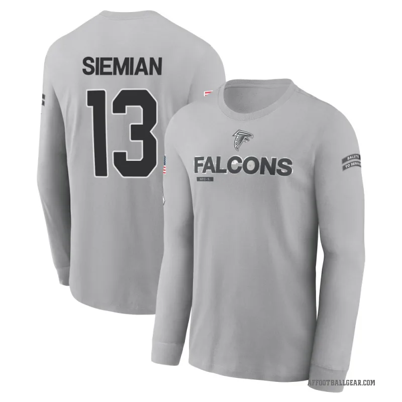 Trevor Siemian Youth Gray Atlanta Falcons 2024 Salute to Service Long Sleeve T-Shirt