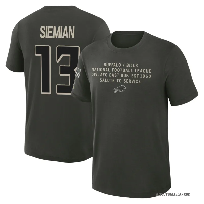 Trevor Siemian Youth Green Atlanta Falcons Dark/ 2025 Salute to Service Sideline Slub T-Shirt
