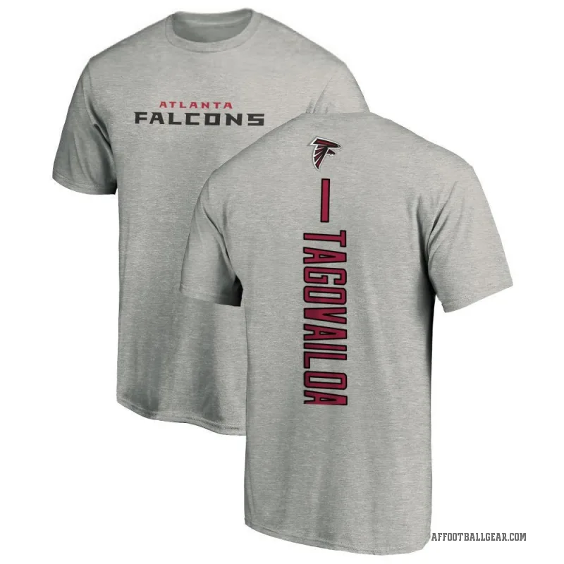 Tua Tagovailoa Men's Ash Atlanta Falcons Backer T-Shirt -