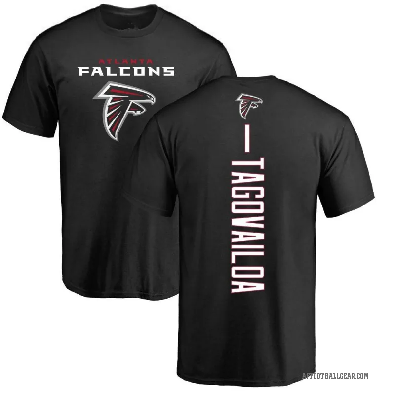 Tua Tagovailoa Men's Black Atlanta Falcons Backer T-Shirt -