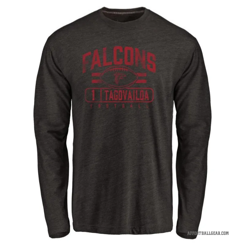 Tua Tagovailoa Men's Black Atlanta Falcons Flanker Long Sleeve T-Shirt -