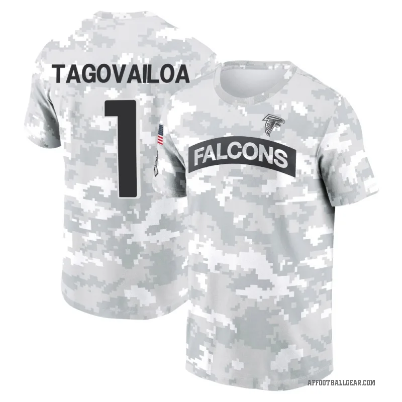 Tua Tagovailoa Men's Camo Atlanta Falcons Arctic 2024 Salute to Service Performance T-Shirt