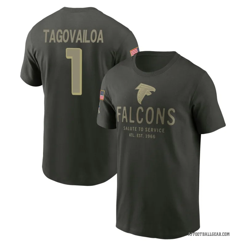 Tua Tagovailoa Men's Green Atlanta Falcons Forest/ 2025 Salute to Service Sideline Primary Edge T-Shirt