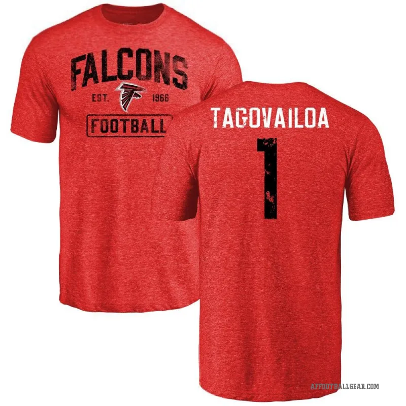 Tua Tagovailoa Men's Red Atlanta Falcons Distressed T-Shirt -