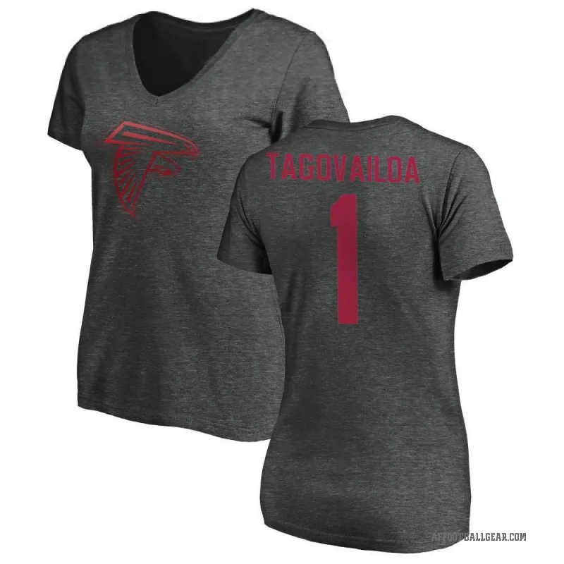 Tua Tagovailoa Women's Ash Atlanta Falcons One Color T-Shirt -