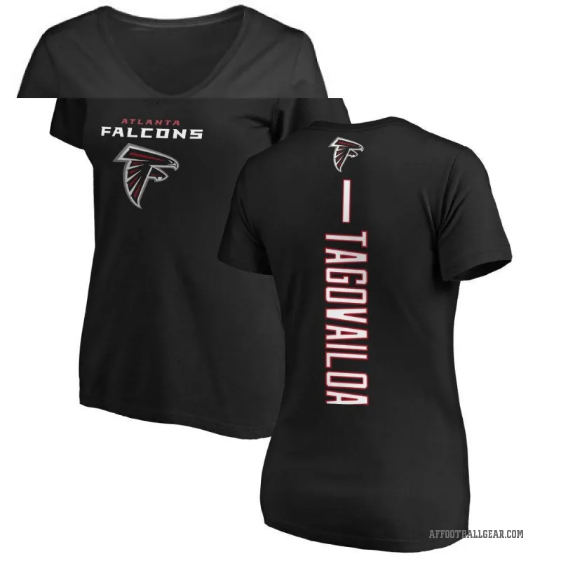 Tua Tagovailoa Women's Black Atlanta Falcons Backer Slim Fit T-Shirt -