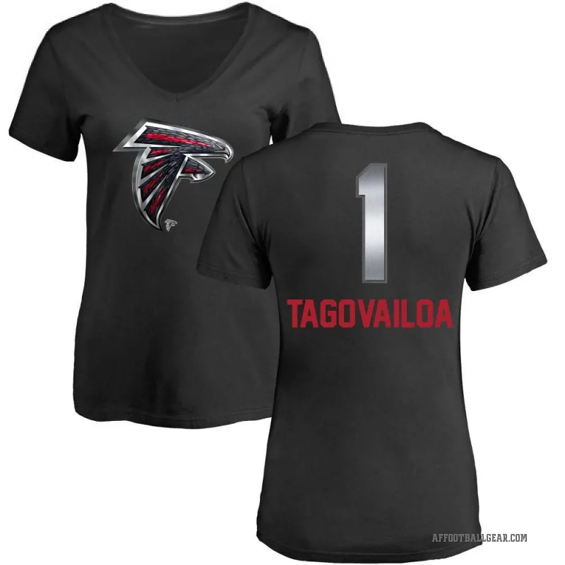 Tua Tagovailoa Women's Black Atlanta Falcons Midnight Mascot T-Shirt -