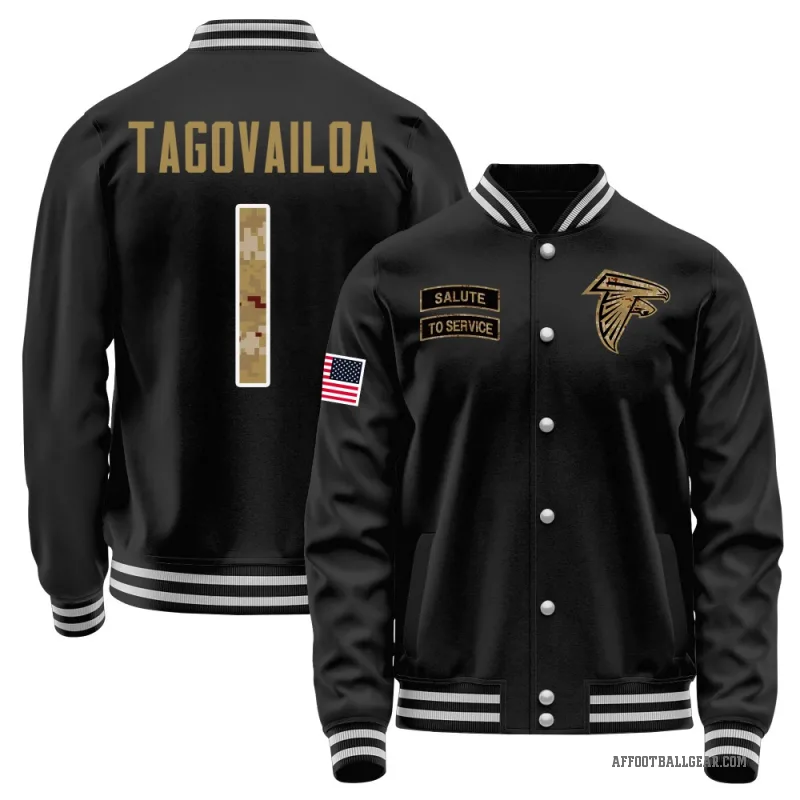 Tua Tagovailoa Youth Black Atlanta Falcons Salute to Service Sideline Performance Jacket