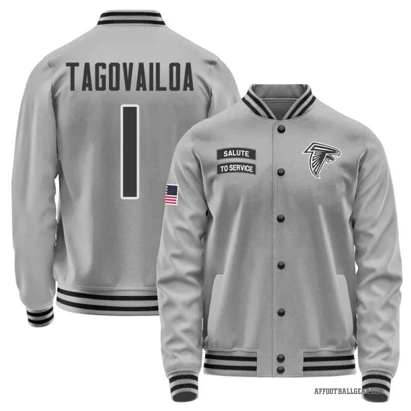 Tua Tagovailoa Youth Gray Atlanta Falcons Salute to Service Performance Jacket