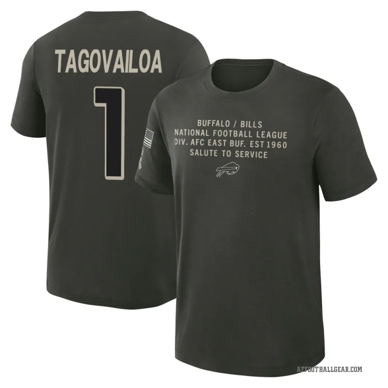Tua Tagovailoa Youth Green Atlanta Falcons Dark/ 2025 Salute to Service Sideline Slub T-Shirt