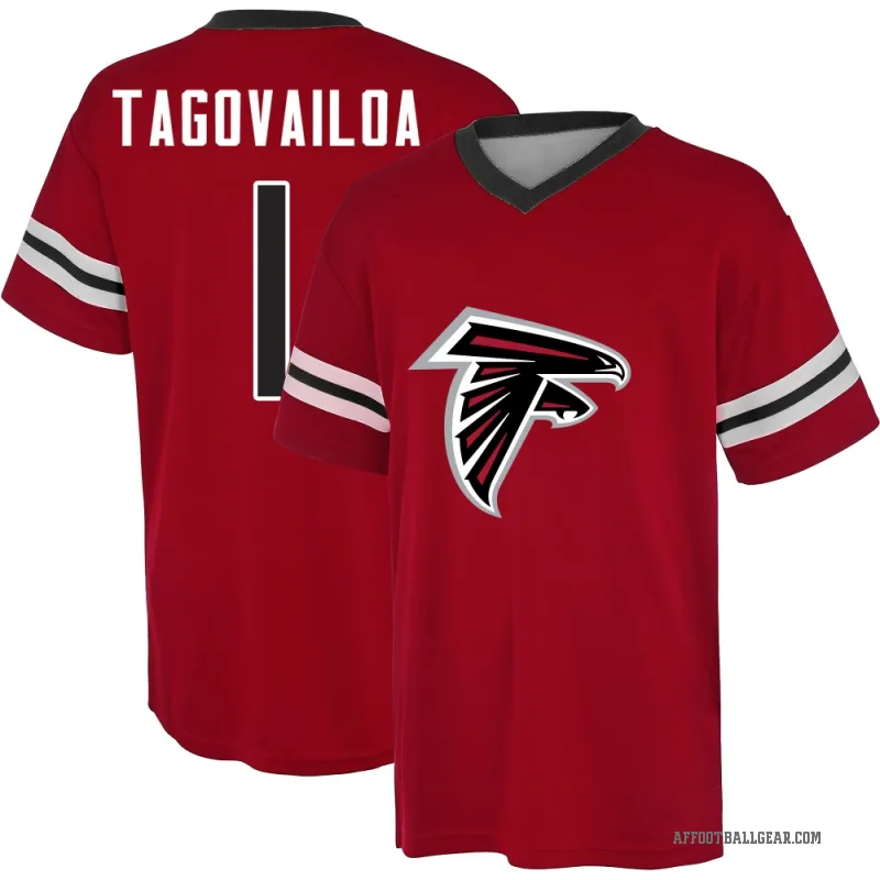 Tua Tagovailoa Youth Red Atlanta Falcons Game Day V-Neck T-Shirt