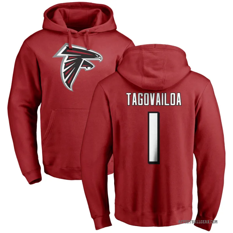Tua Tagovailoa Youth Red Atlanta Falcons Pro Line Logo Pullover Hoodie