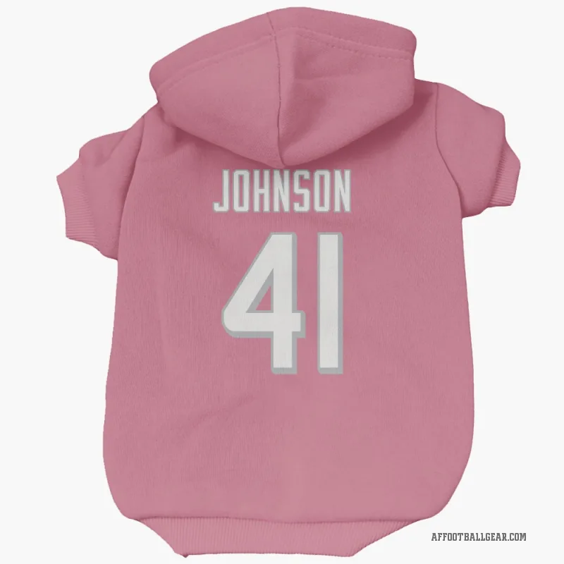 Tysheem Johnson  Pink Atlanta Falcons  Cat & Dog Pet Hoodie