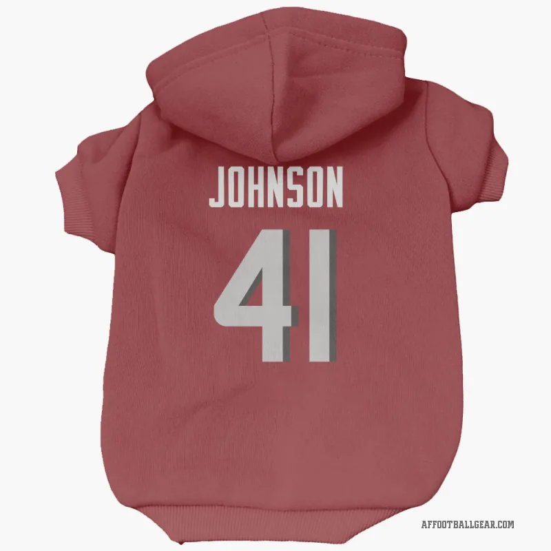 Tysheem Johnson  Red Atlanta Falcons  Cat & Dog Pet Hoodie