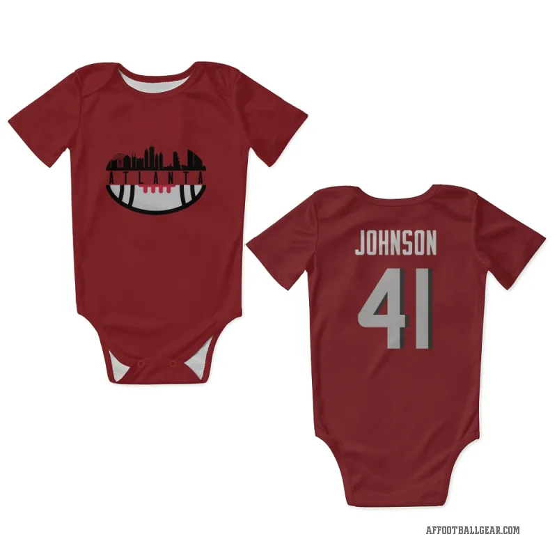 Tysheem Johnson  Red Atlanta Falcons  Newborn & Infant Bodysuit